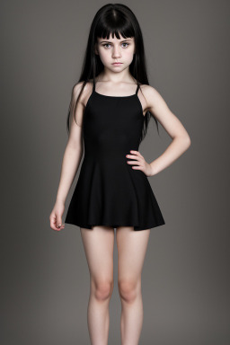 Russian child girl with  black hair