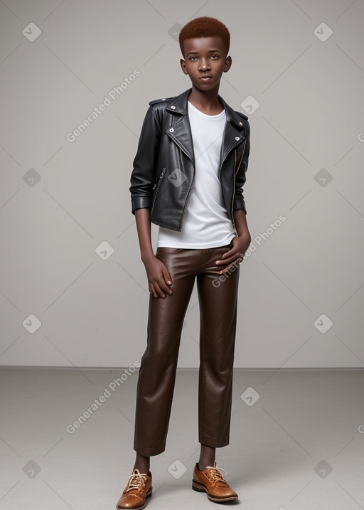 Tanzanian teenager boy with  ginger hair