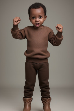 Tanzanian infant boy with  brown hair