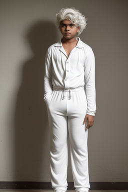 Sri lankan teenager boy with  white hair