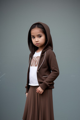 Malaysian child female with  brown hair