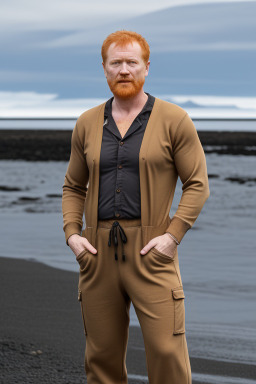 Icelandic middle-aged male with  ginger hair