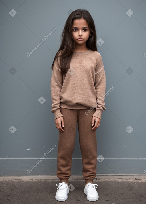 Nicaraguan child girl with  brown hair