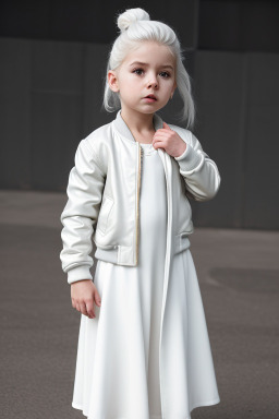 Danish infant girl with  white hair