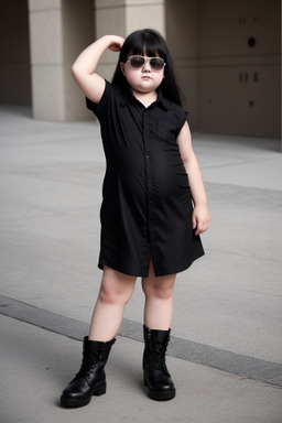 Romanian child girl with  black hair