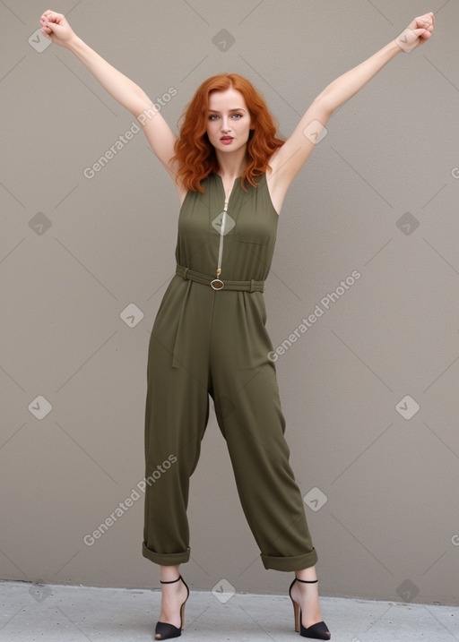 Albanian adult female with  ginger hair