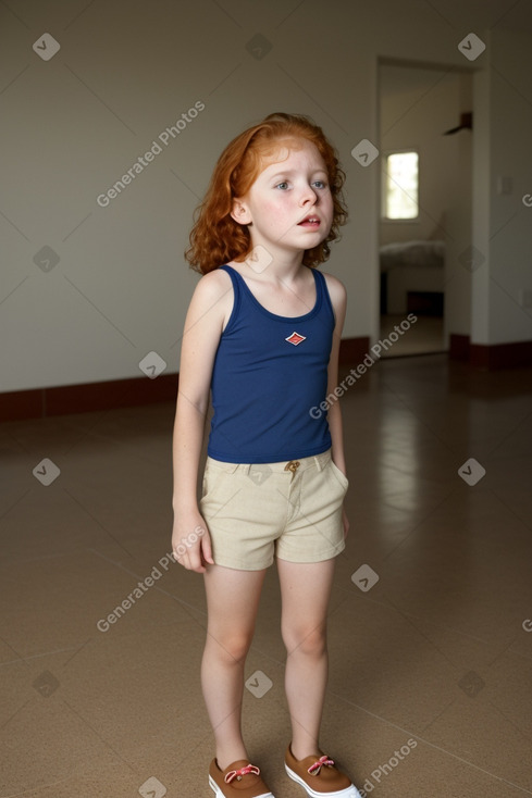 Costa rican child girl with  ginger hair