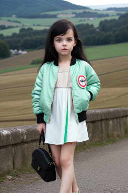 Austrian child female with  black hair