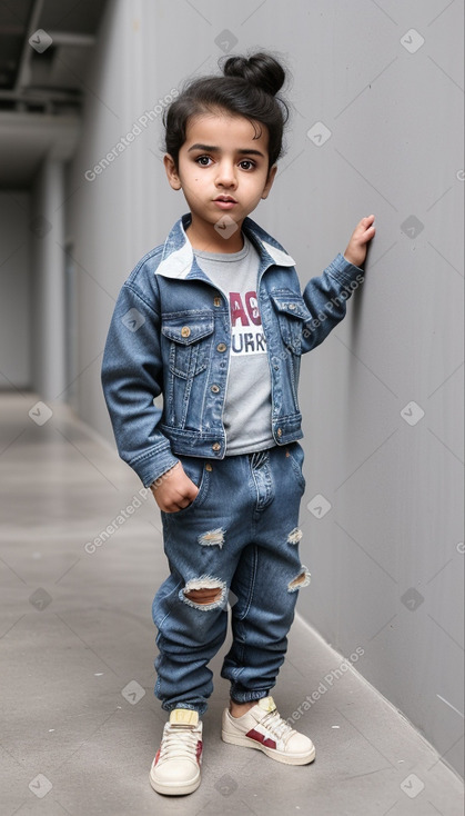 Qatari infant boy with  black hair