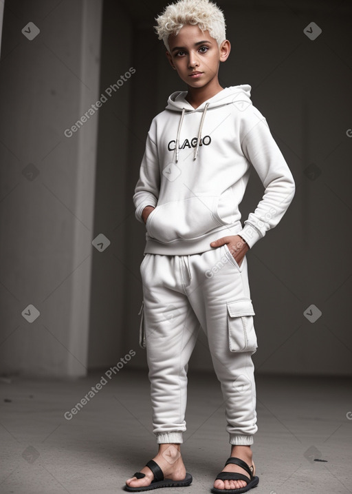 Libyan child boy with  white hair