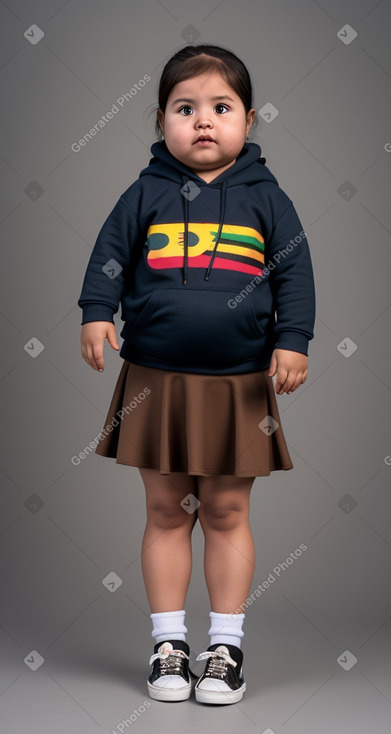 Bolivian infant girl with  brown hair