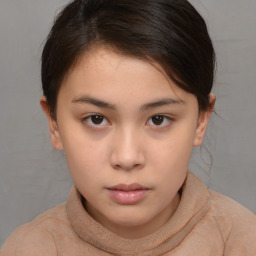 Neutral white young-adult female with short  brown hair and brown eyes