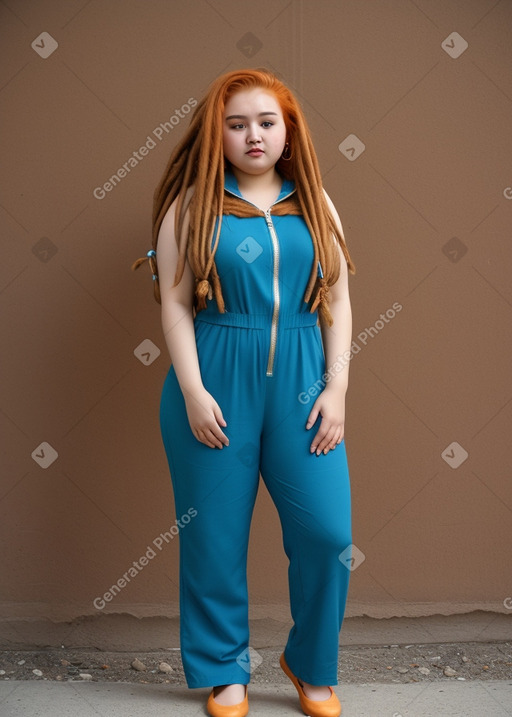 Uzbek young adult female with  ginger hair