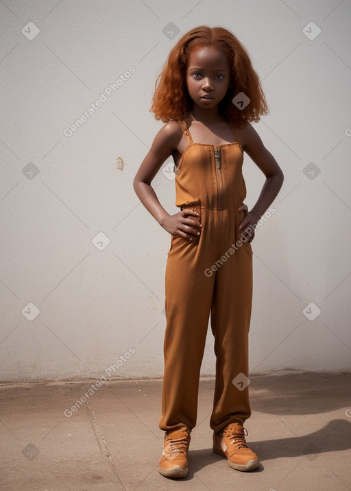 Senegalese child girl with  ginger hair