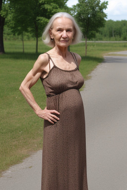 Estonian elderly female with  brown hair