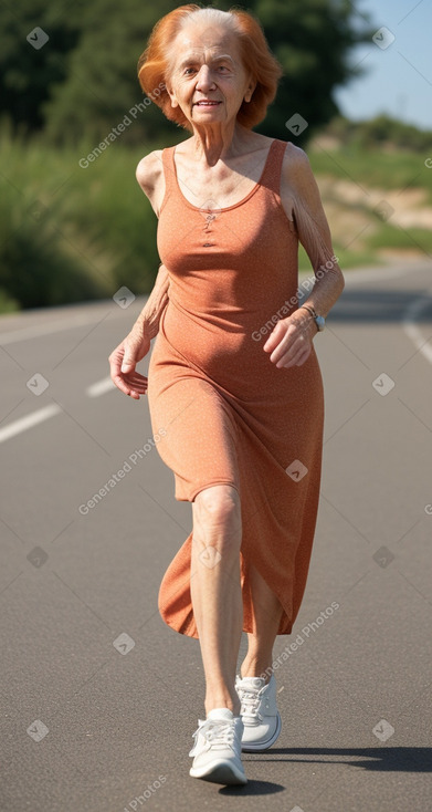 Portuguese elderly female with  ginger hair