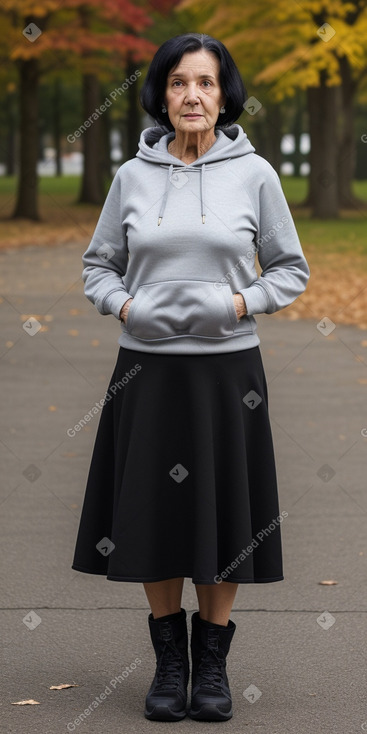 Polish elderly female with  black hair