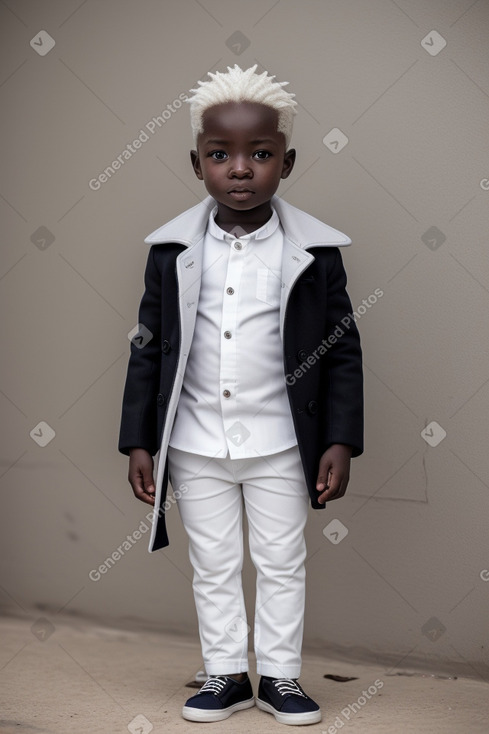 Togolese infant boy with  white hair