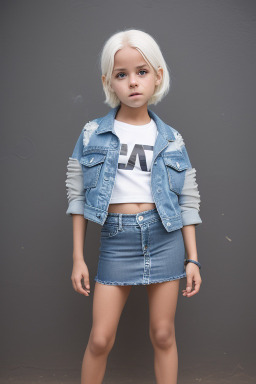 Malian child girl with  white hair