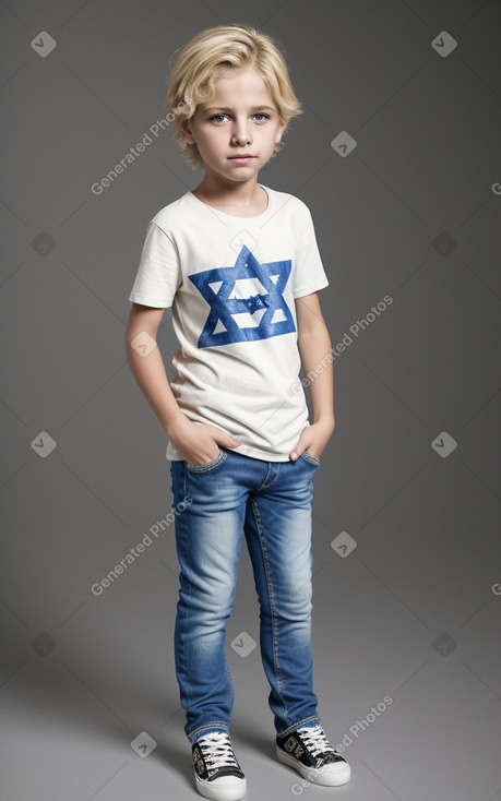 Israeli child boy with  blonde hair