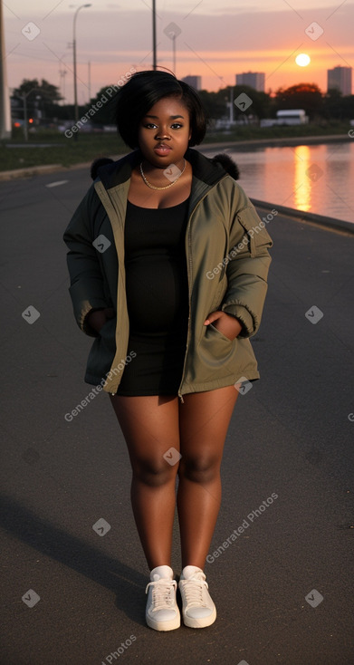 Nigerian young adult female with  black hair