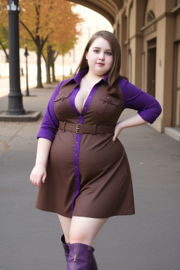 Russian young adult female with  brown hair