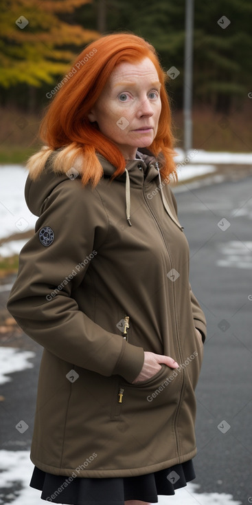 45 years female with  ginger hair