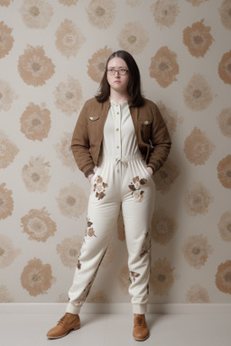 Adult non-binary with  brown hair