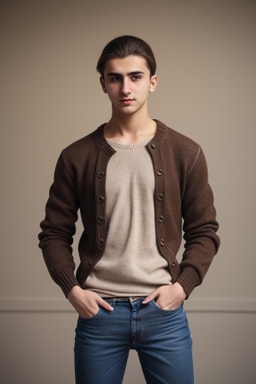 Azerbaijani young adult male with  brown hair