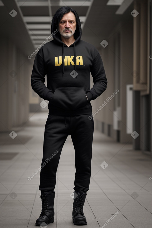 Ukrainian 45 years male with  black hair