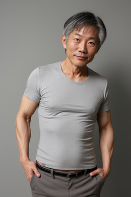 Korean 45 years male with  gray hair