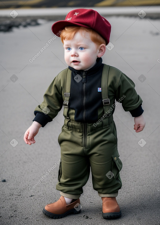 Icelandic infant boy with  ginger hair