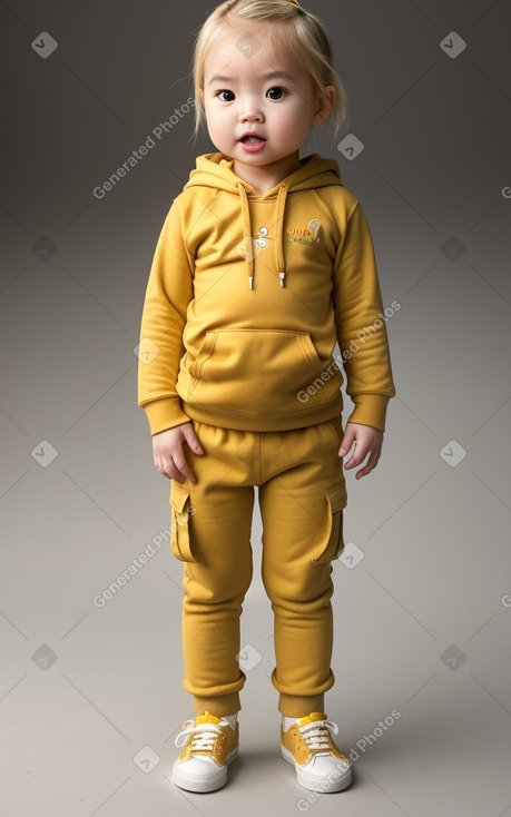 Vietnamese infant girl with  blonde hair