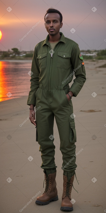 Somali adult male with  brown hair