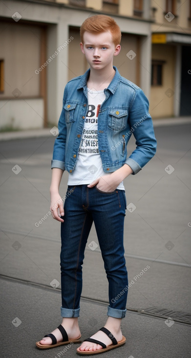 Slovak teenager boy with  ginger hair