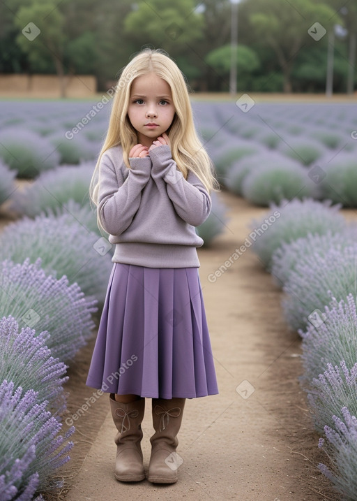 Paraguayan child girl with  blonde hair