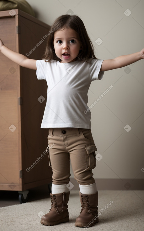 Brazilian infant girl with  brown hair