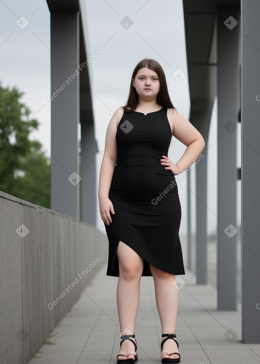 Latvian teenager girl with  black hair