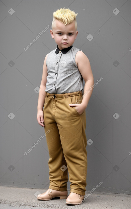 Romanian child boy with  blonde hair