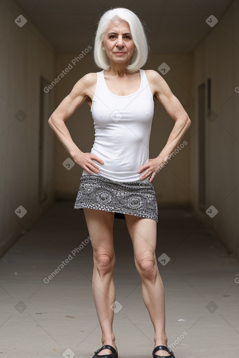 Syrian 45 years female with  white hair