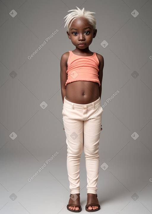 Ghanaian infant girl with  white hair