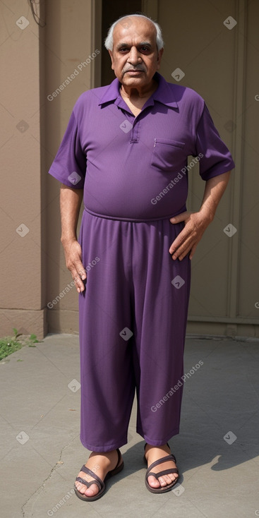 Pakistani elderly male with  brown hair