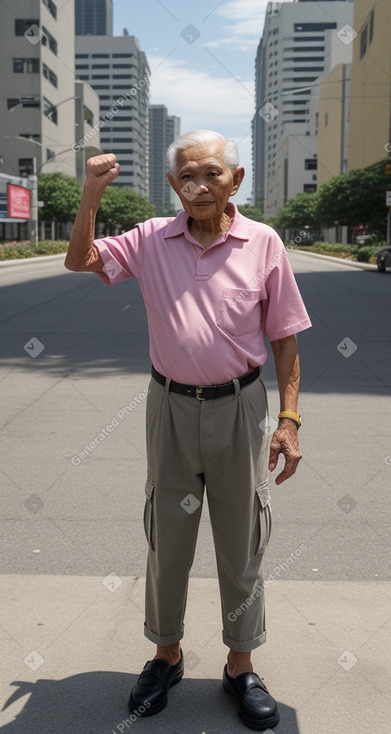 Filipino elderly male with  black hair