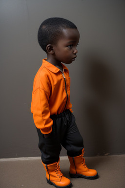 Ugandan child boy with  black hair