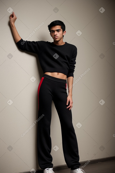 Costa rican teenager boy with  black hair