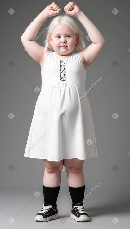 Latvian child girl with  white hair