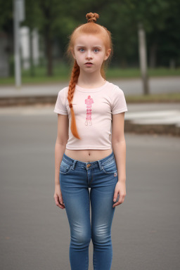 Belarusian child girl with  ginger hair