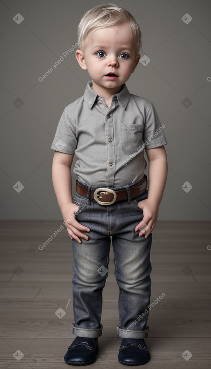 Icelandic infant boy with  gray hair