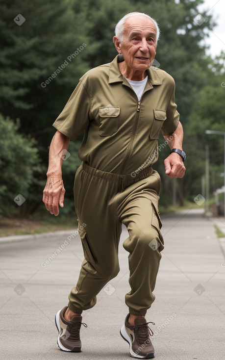 Elderly male with  brown hair