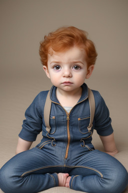 Iranian infant boy with  ginger hair